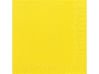 Servett, 3-lag, 40 cm, gul, 125 st/förp