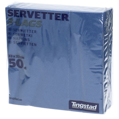 Servett 33cm, 3-lag, Mörkblå, 50/fp