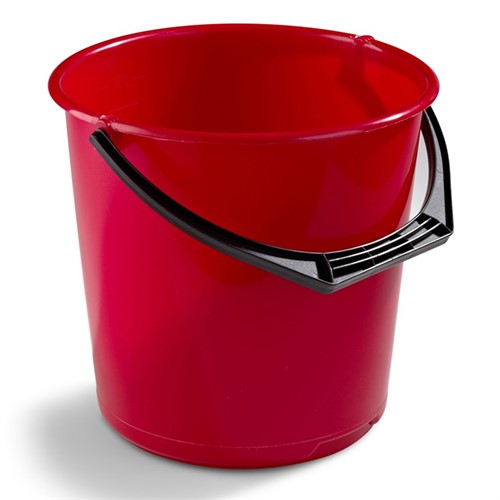 Hink röd rund, 10 liter