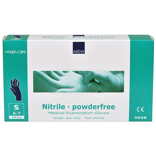 Nitrilhandske puderfri S