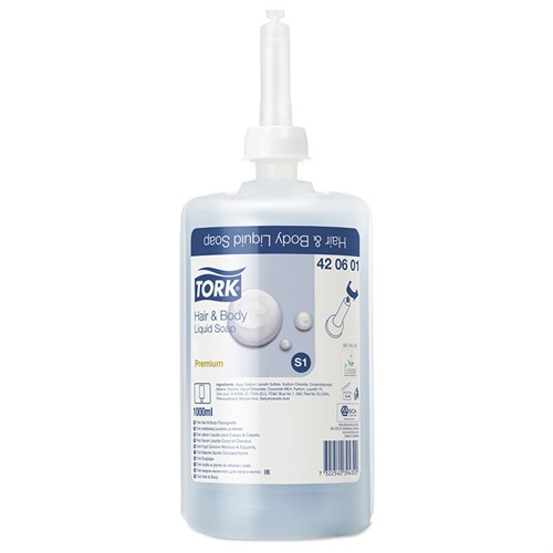 Tork Premium S1 Tvål hair &amp; body 1 liter