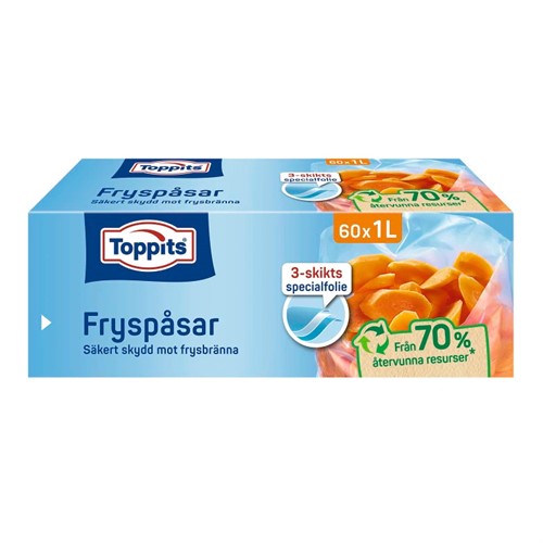 Fryspåsar 1 liter, 60st/förp