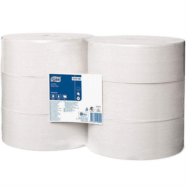 Tork T1 Universal Jumbo toalettpapper 1-lag 6 rlr/förp