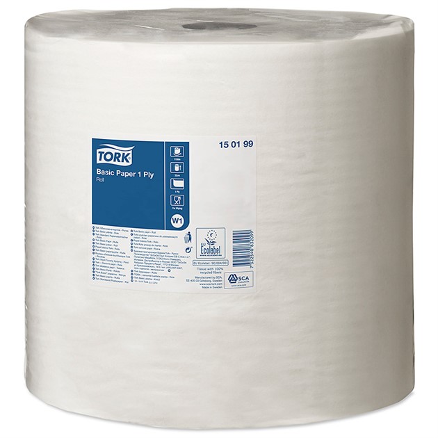 Tork W1 Universal stor rulle vit 1-lag