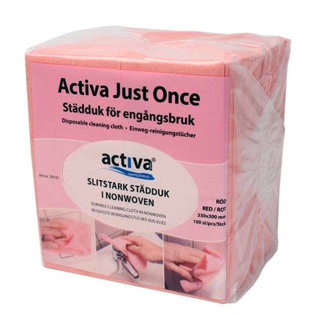 Activa just once städduk, röd