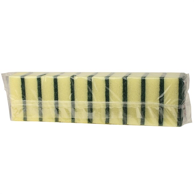 Skursvamp utan grepp, grön 10-pack