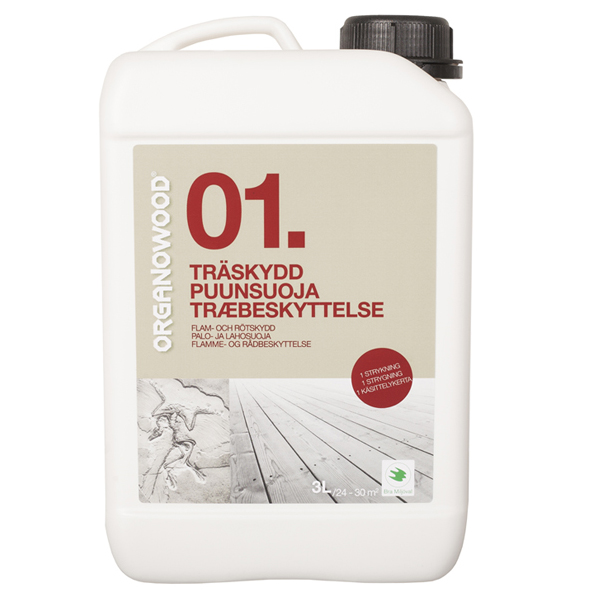 OrganoWood träskydd nr 1, 3 liter