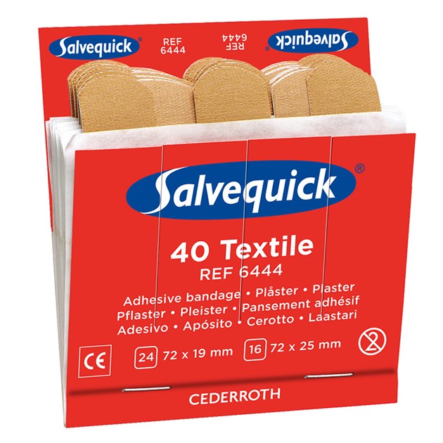 Salvequick textilplåster, 6 st/förp