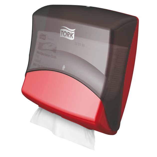 Dispenser Tork för vikta dukar röd/svart