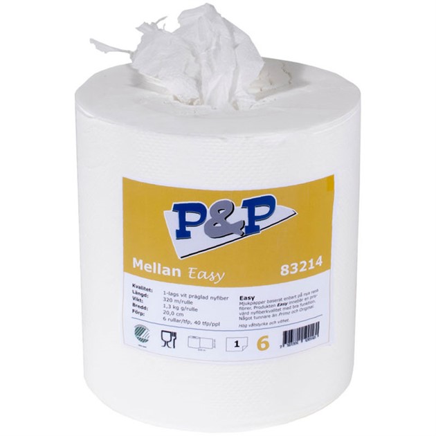 Mellantork vit easy 6x1,3 kg, 6 rlr/förp