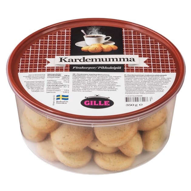 Gille Kardemumma Finskorpor 350g/fp